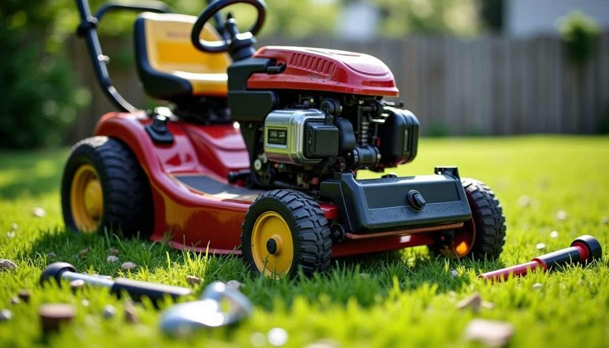 tondeuse en panne : pourquoi elle n’avance plus et comment réparer — le boîtier de traction, parfois appelé boîte de