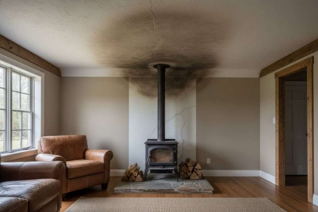 Protéger le plafond au-dessus de son poêle à bois