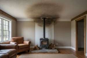 Protéger le plafond au-dessus de son poêle à bois