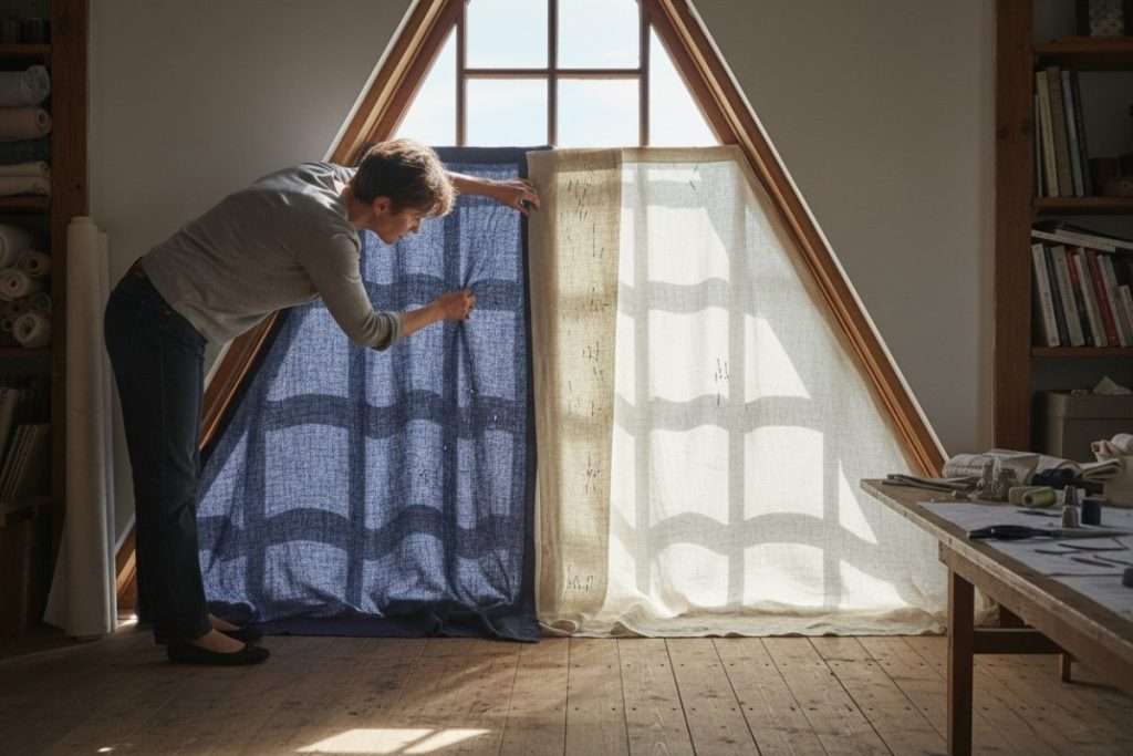 Fabriquer un rideau pour fenêtre triangle