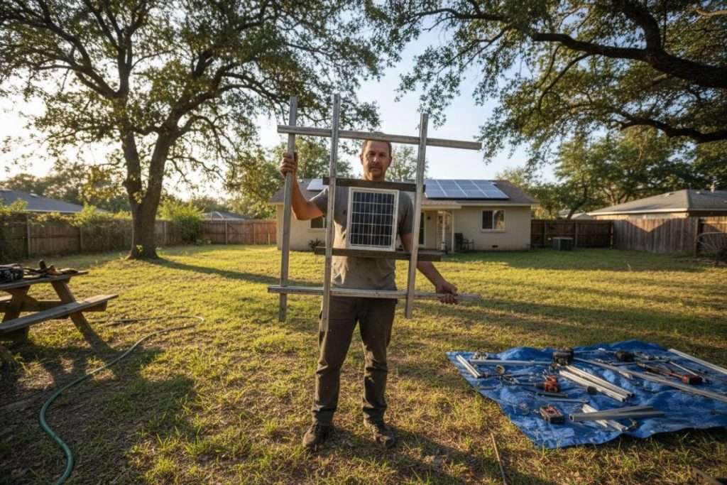 Support panneau solaire au sol fait maison : guide complet